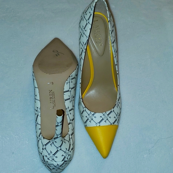 LAUREN Ralph Lauren Lindella Monogram Jacquard Pump 9.5 - Picture 4 of 4